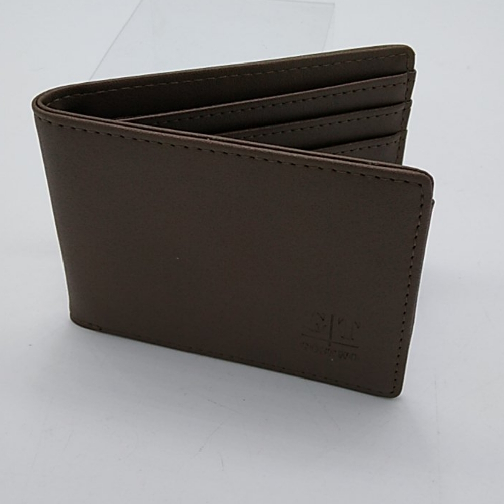 PU Leather Bi-Fold RFID Slim Wallet